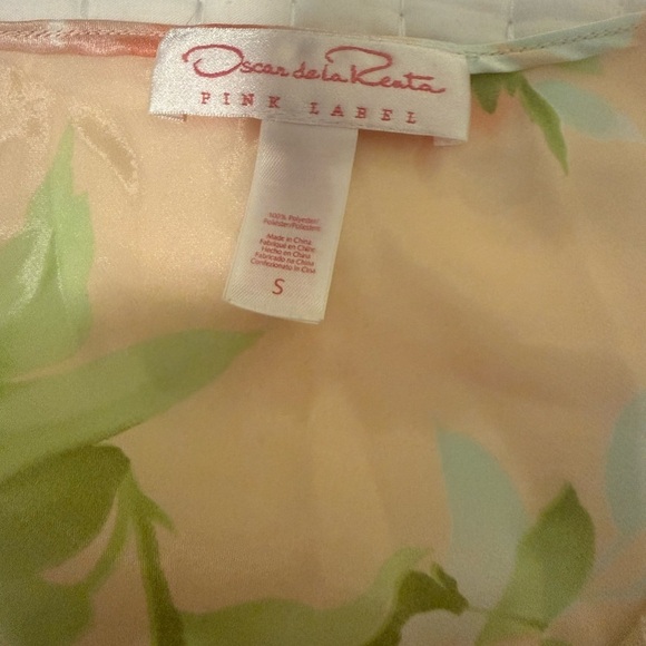 Oscar de la Renta Pink Label Satin Floral Nightgown Slip Dress Women’s S - Picture 5 of 7